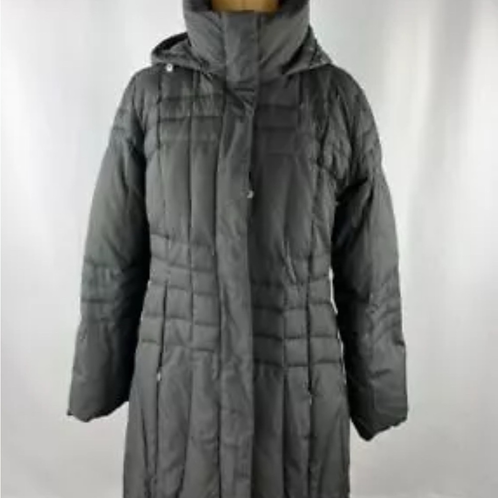 Women's Gray Hooded Puffer Coat